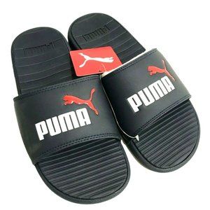 Puma Cool Cat Men's Navy White Slip On Slides Sandals Size 7 New